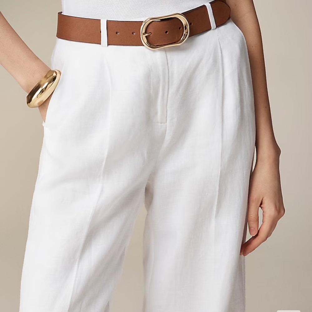 J.Crew Wide-leg essential pant in linen